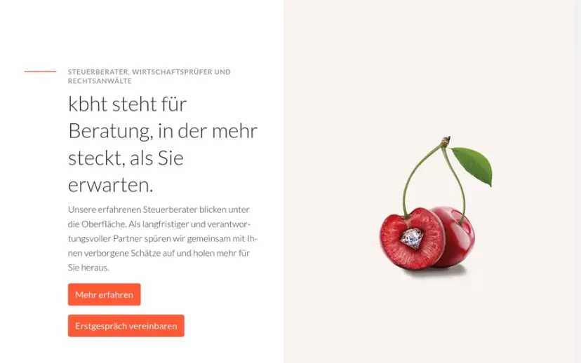 Screenshot der Website kbht