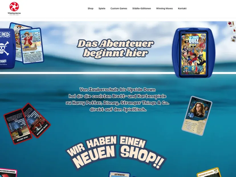 Screenshot des Shops Winning Moves