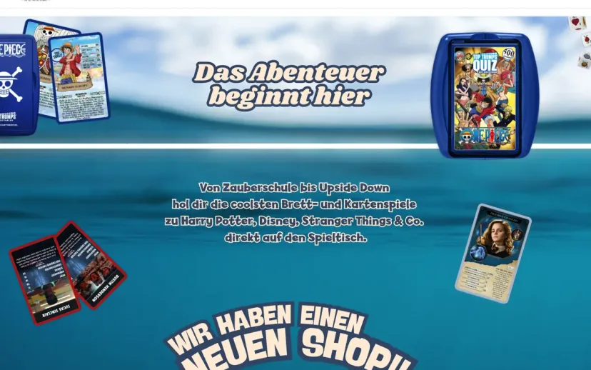 Screenshot des Shops Winning Moves