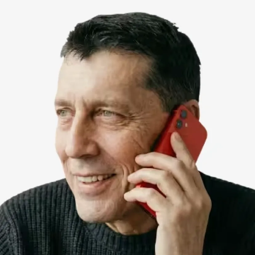 Philipp Huberty in Telefonsituation